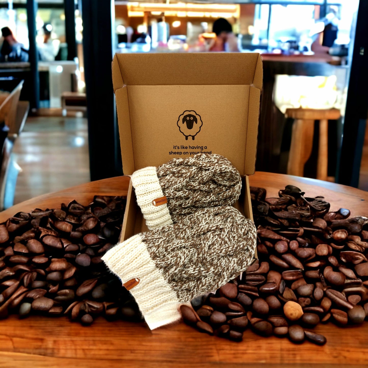 Earth Waves Brown and White